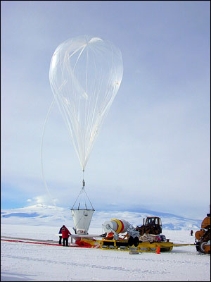 Small balloon above the telescope