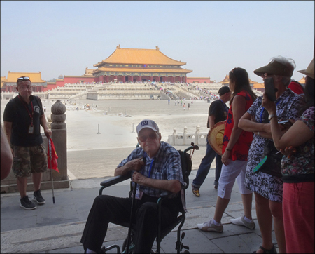 Reuben and our first view of the Forbidden City