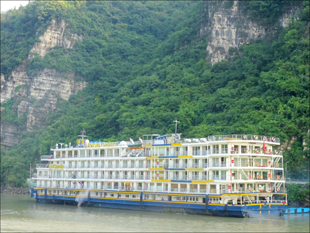 Cruise Ship along the river