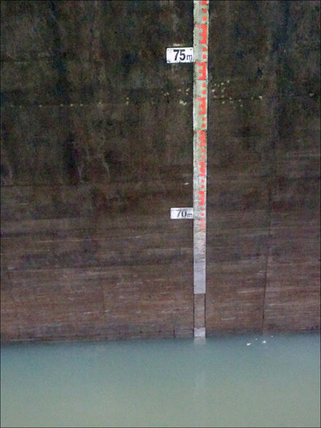 Measurements inside the lock at the Three Gorges Dam